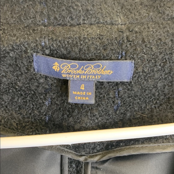 Brooks Brothers Classic Black Pea Coat - Picture 2 of 4